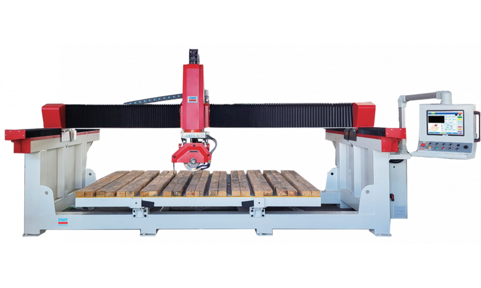 4-осевой фрезерно-мостовой станок с ЧПУ для резки камня PMT 4-Axis Bridge Cutting Machine