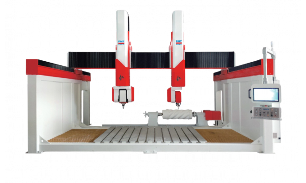 6-осевой фрезерно-мостовой станок с ЧПУ для резки камня PMT 6-Axis Bridge Cutting Machine
