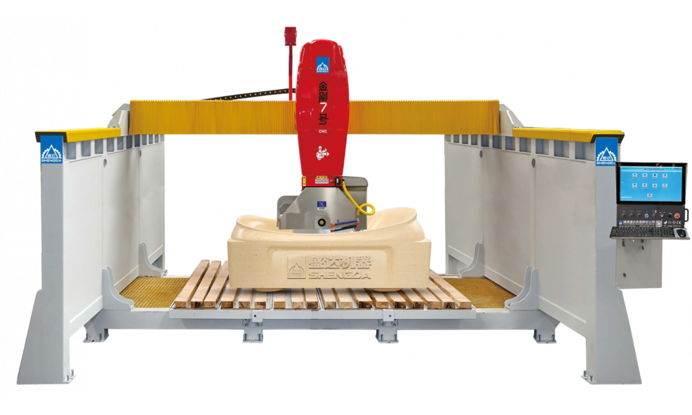 5-осевой фрезерно-мостовой станок с ЧПУ для резки камня SHENGDA KK-CNC-5-625