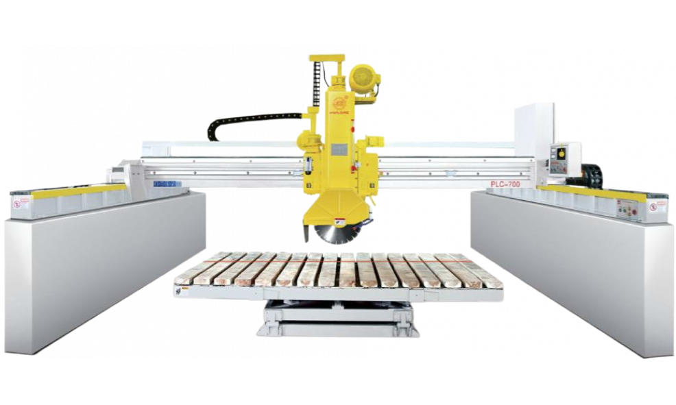 Мостовой станок для резки камня с наклонной пилой WANLONG PLC-700