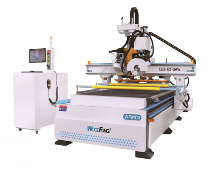 Обрабатывающий центр с ЧПУ для Нестинга с пилой WOODFUNG 1328-12T-SAW