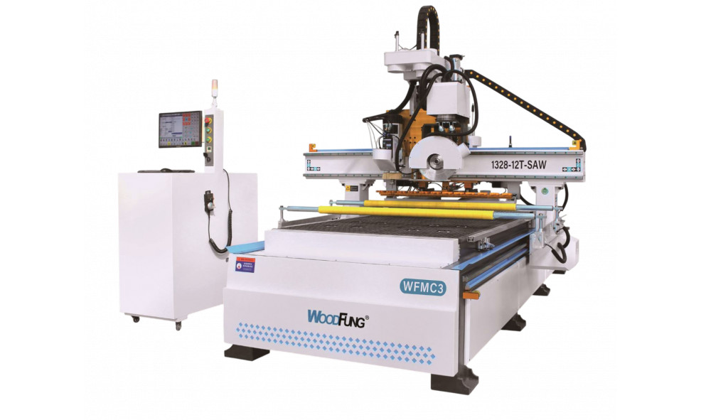 Обрабатывающий центр с ЧПУ для Нестинга с пилой WOODFUNG 1828-12T-SAW